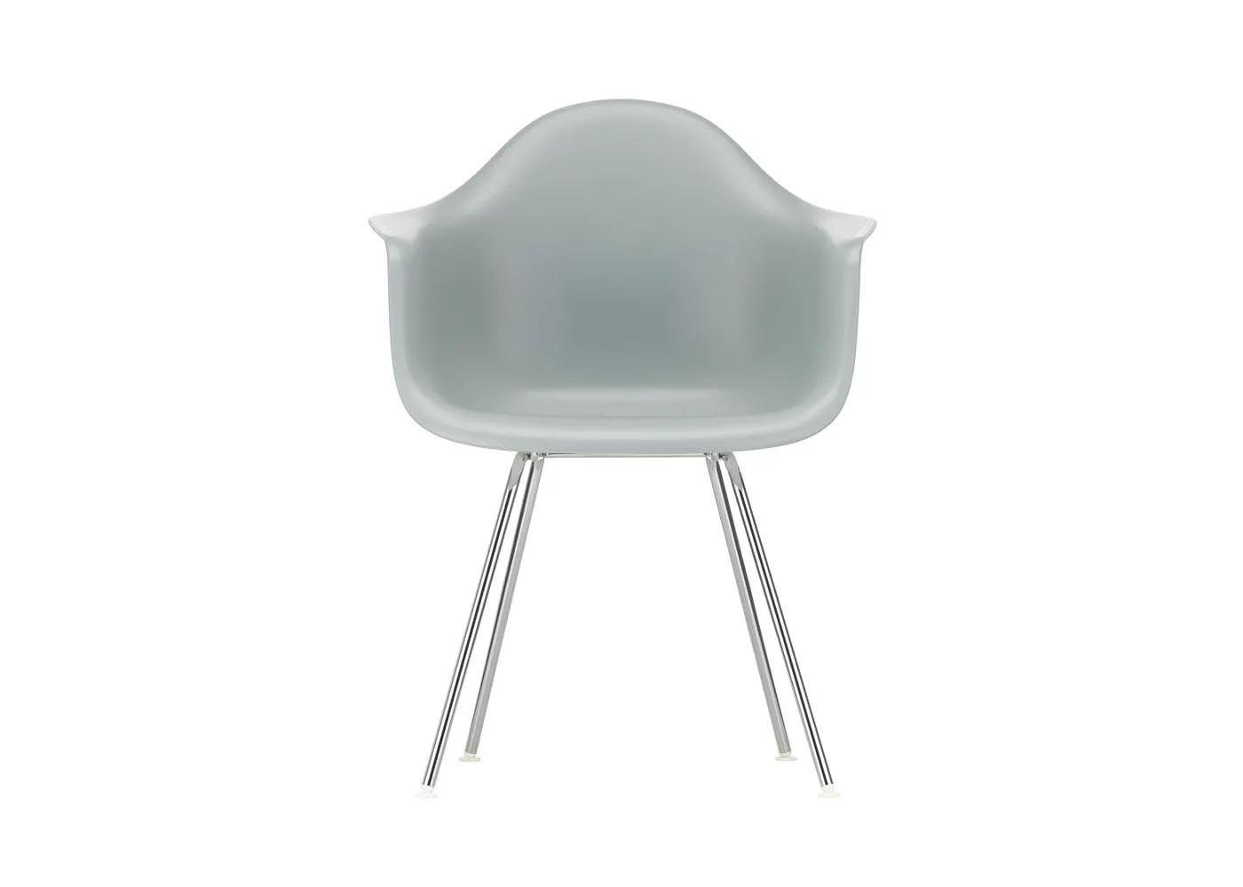 Vitra Eames DAX Armchair New Height Light Grey Chrome Base 1