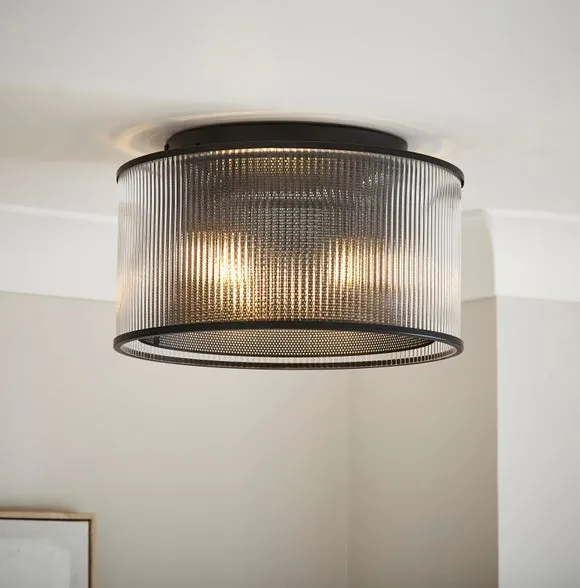 Kruze Glass Flush Ceiling Light 1