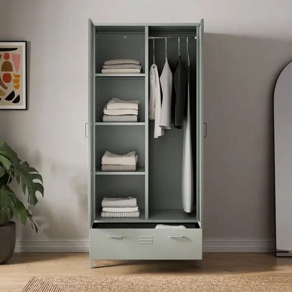 Helga Metal Double Wardrobe 2