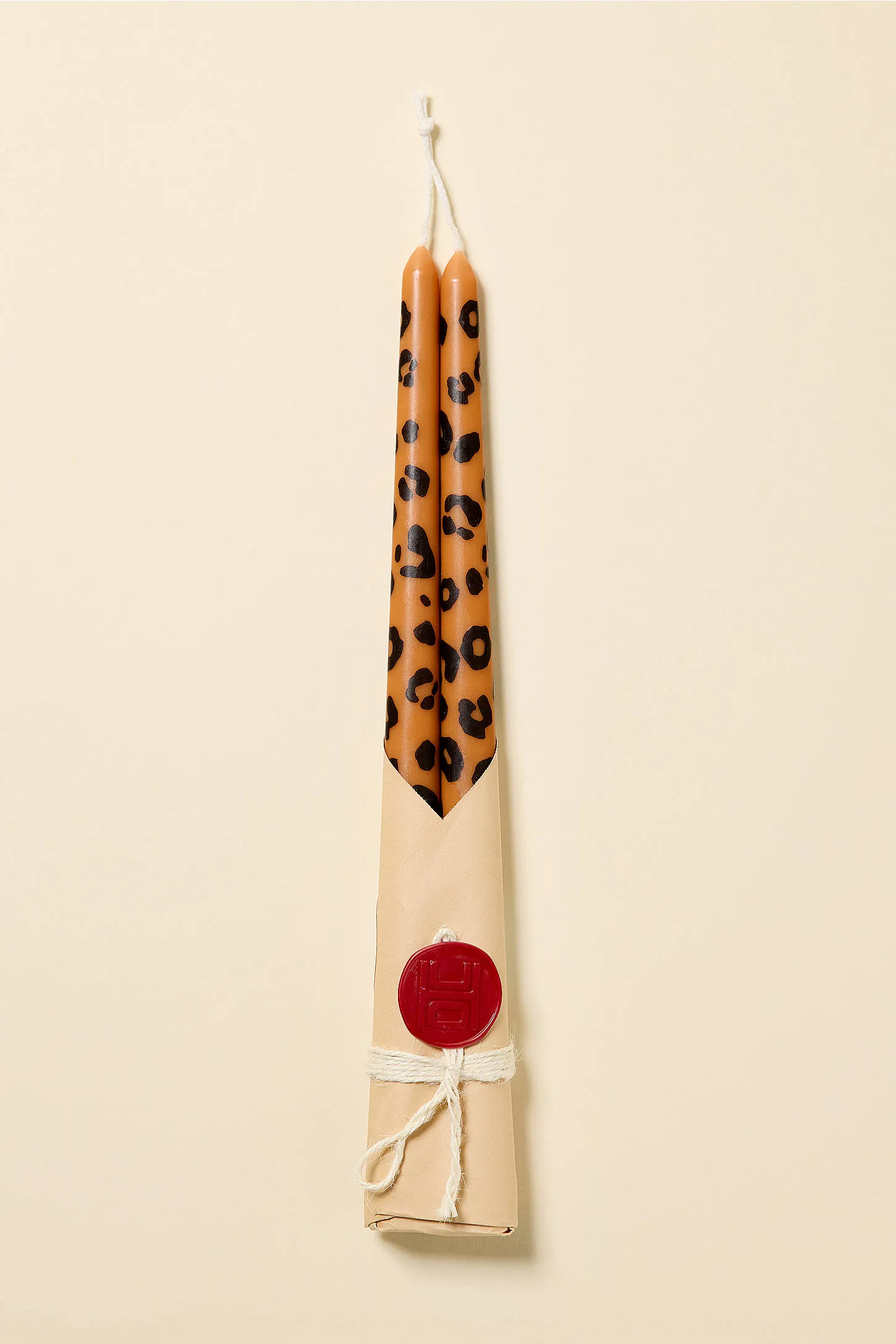 Leopard Taper Candles 2-Pack
