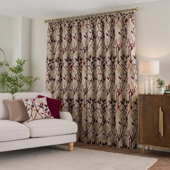 Zen Jacquard Pencil Pleat Curtains 4