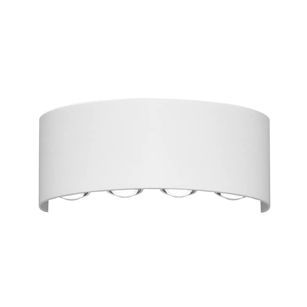 Netlighting Ortelo Outdoor Up Down Wall Lamp White 3000K Warm White 8xLED IP54