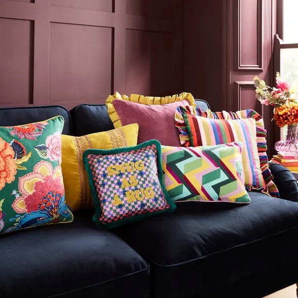 Sophie Robinson Zig Zag Cotton Rectangle Cushion 5