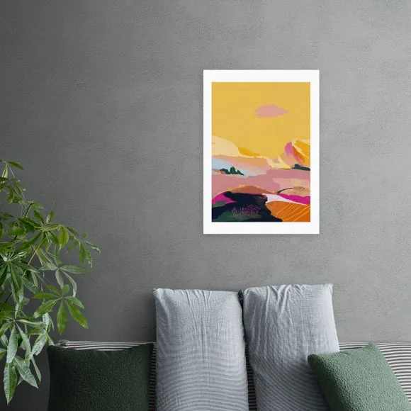 East End Prints Abstract Pink Dream Cloud Print 1