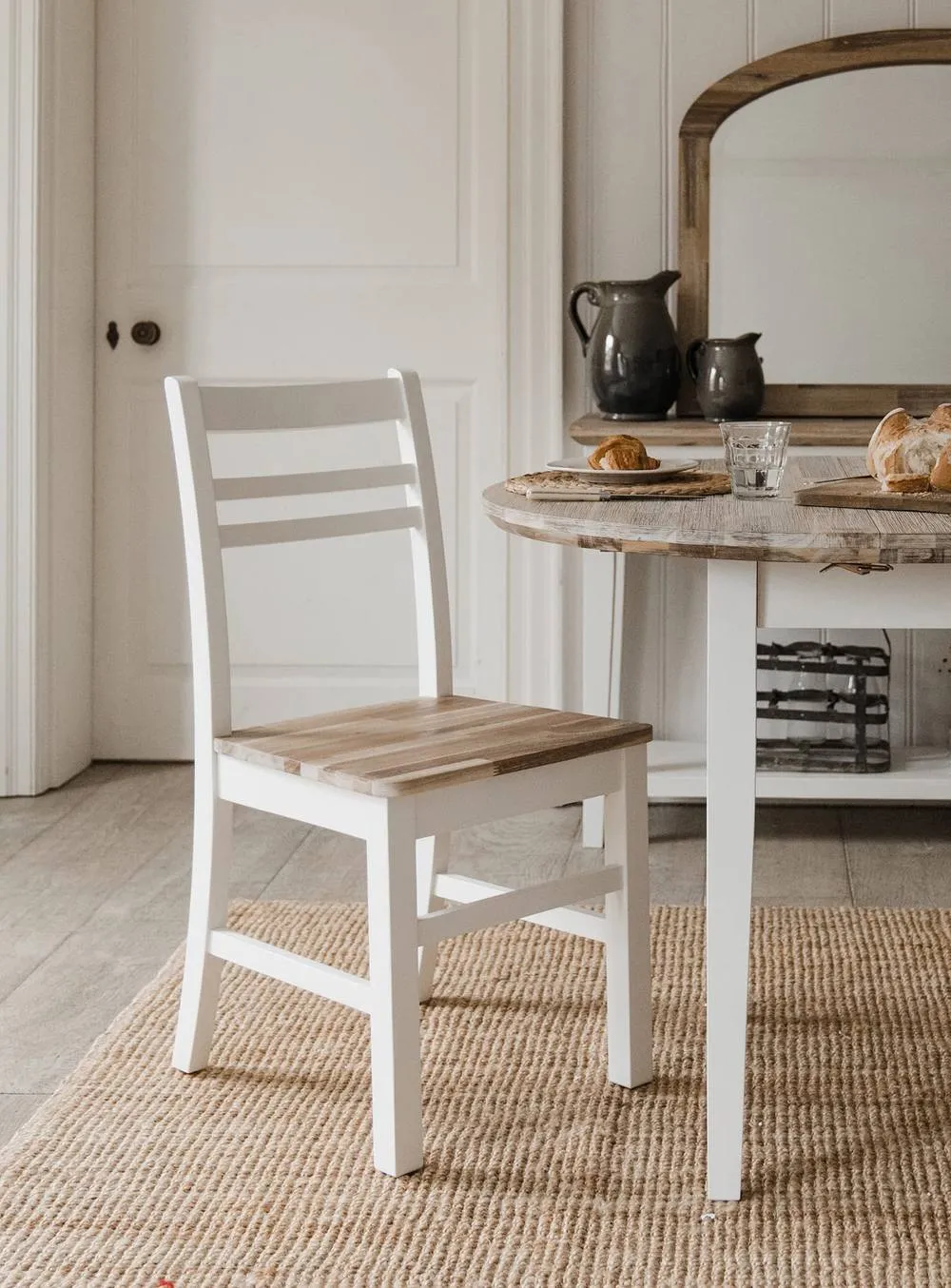 Statement Furniture Florence Country Style Wooden Chairs Set of 4 in White 3