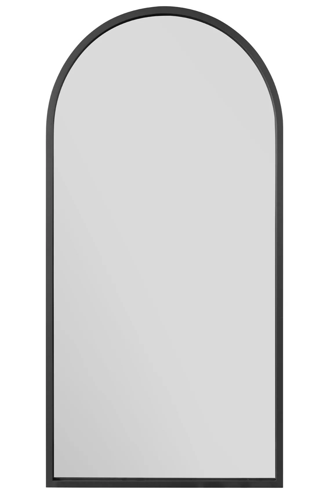 MirrorOutlet Black Framed Arched Leaner/Wall Mirror 55" X 27.5" (140CM X 70CM) 4