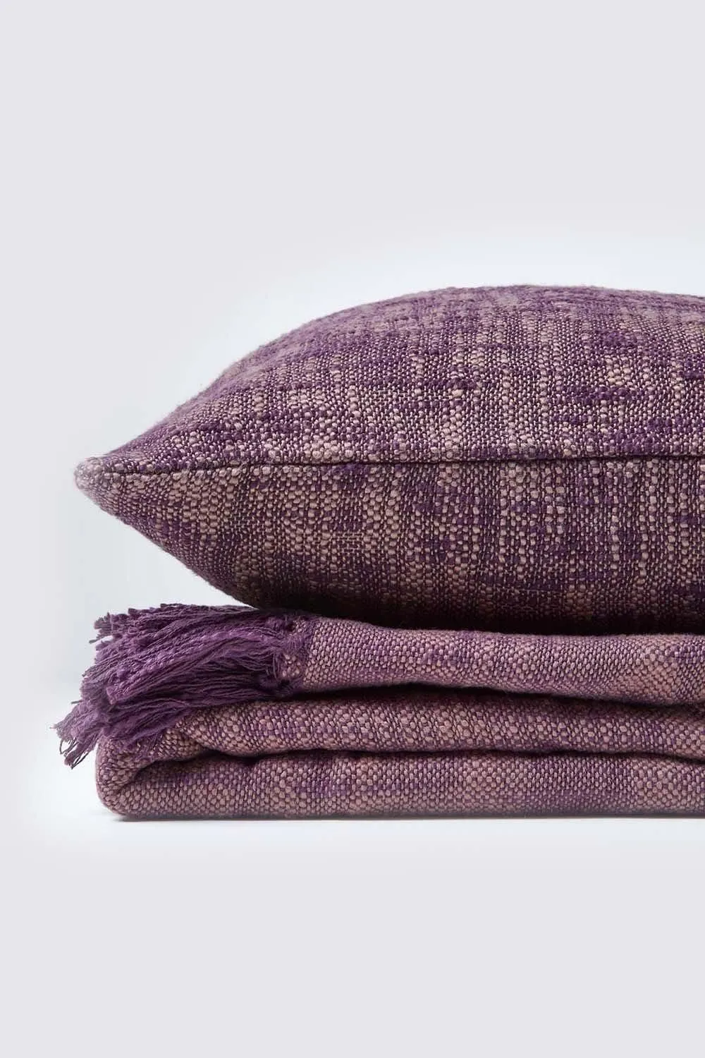 Homescapes Nirvana Cotton Cushion Cover in Mauve 5