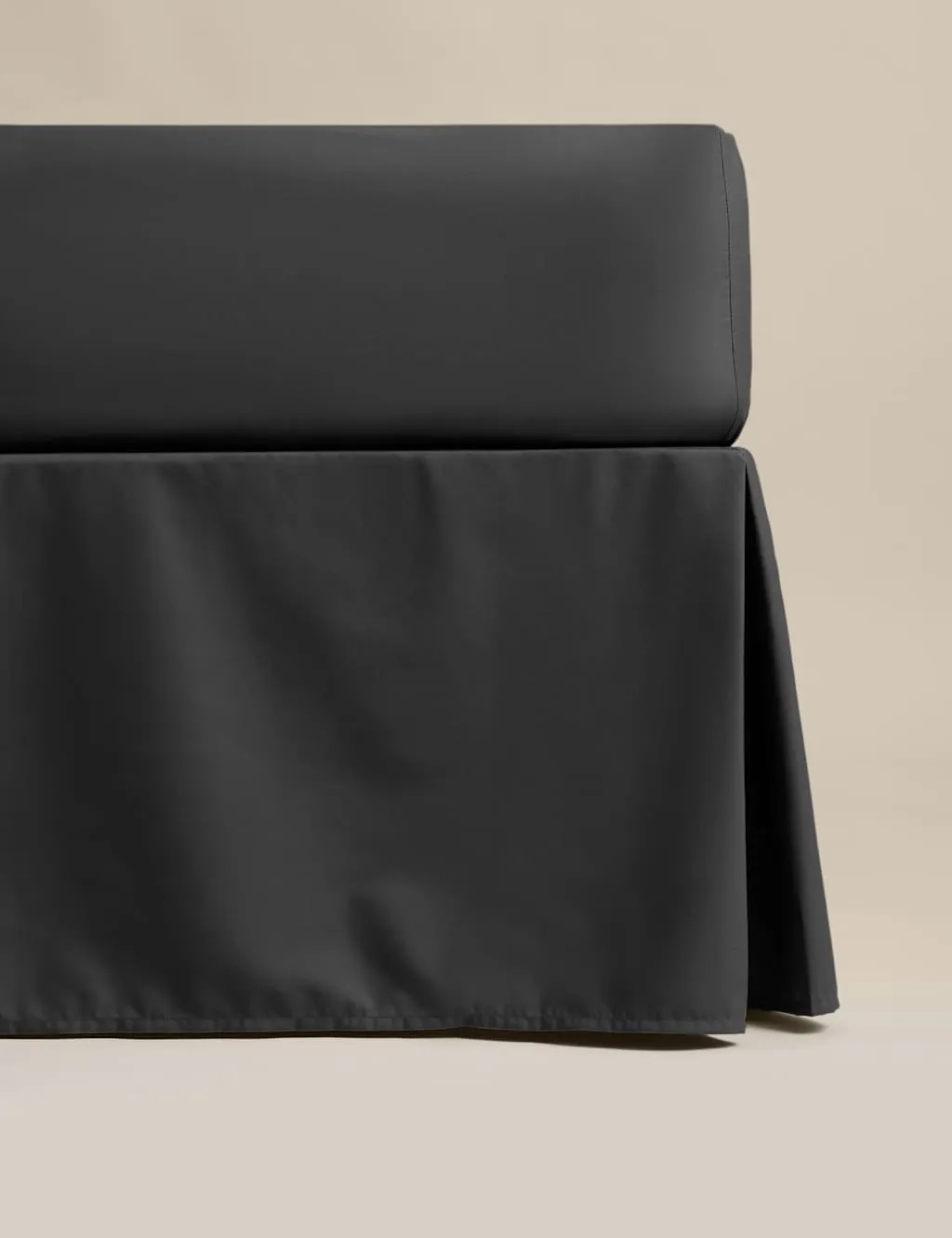 M&S Pure Egyptian Cotton Valance Sheet Black