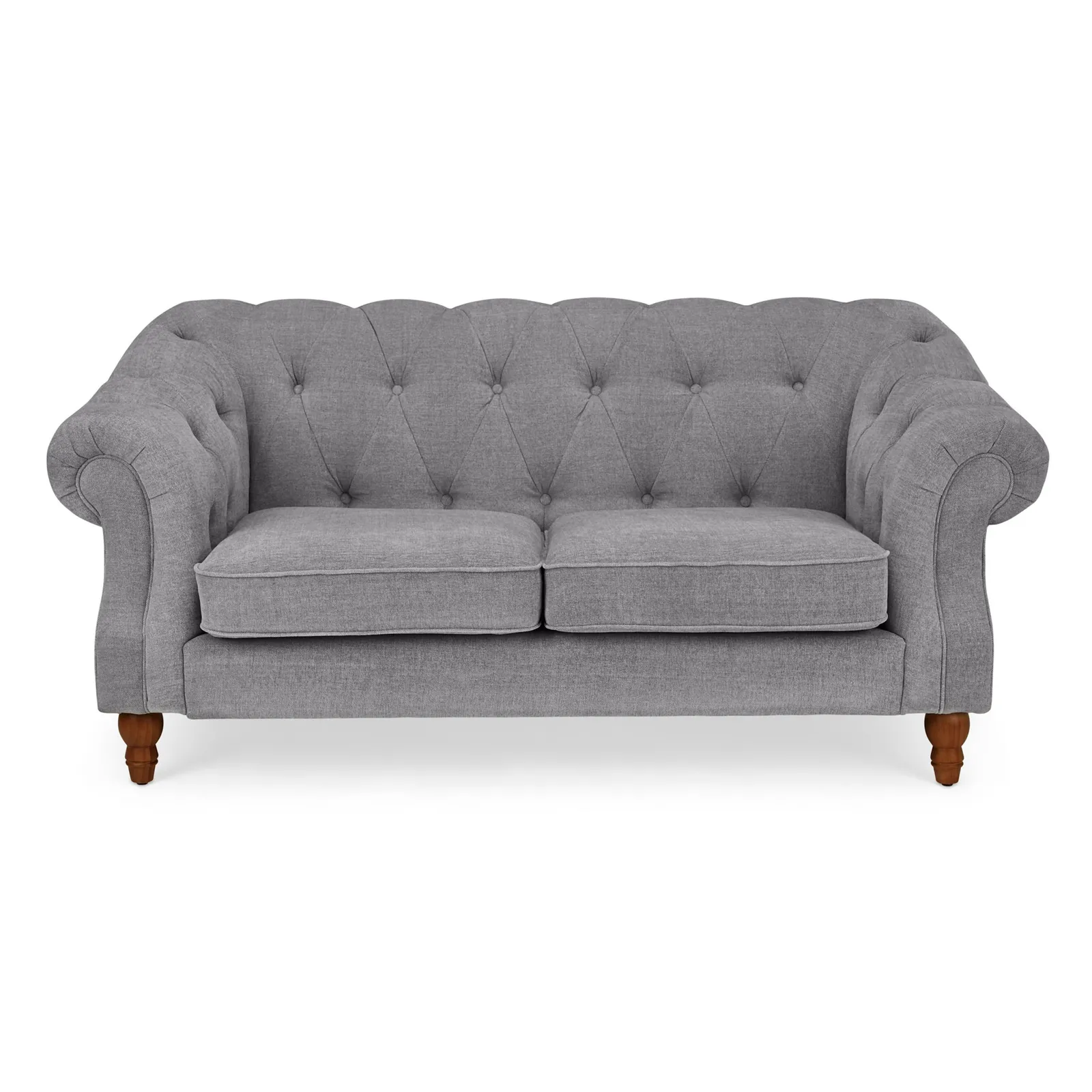 Aubrey Chesterfield 2 Seater Sofa Grey