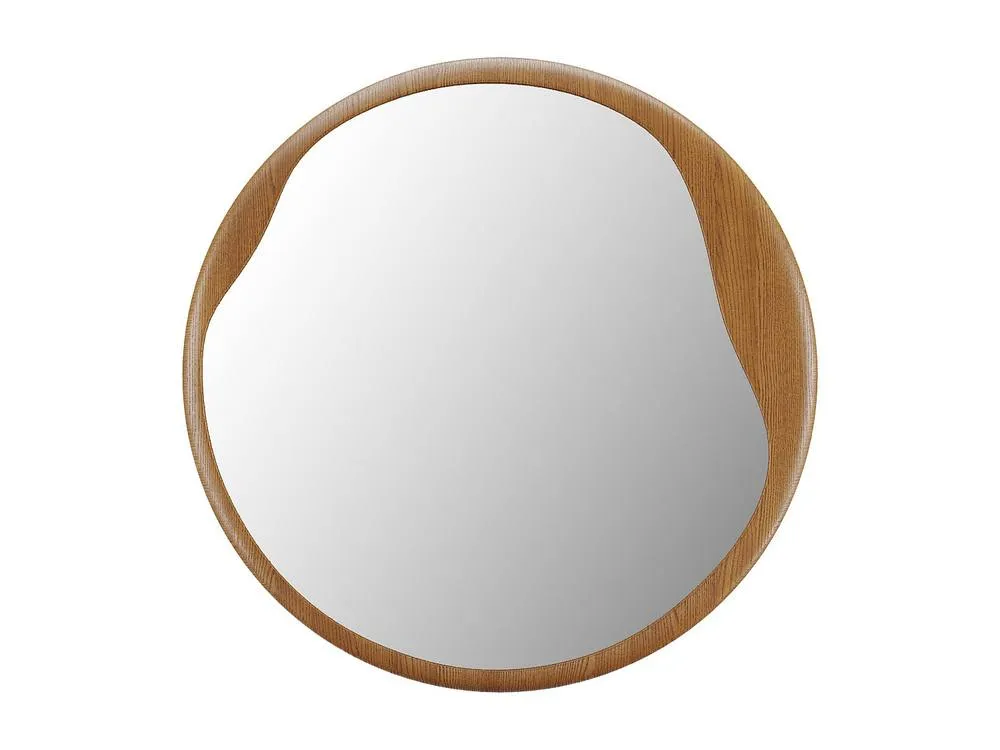 Vente-unique Round Hevea Wood Mirror - D. 60 Cm - Natural - FUJIAN in Light Oak 2
