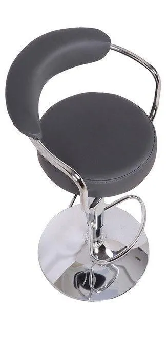 netfurniture Lazio Height Adjustable Bar Stool With Arms in Dark Grey 2
