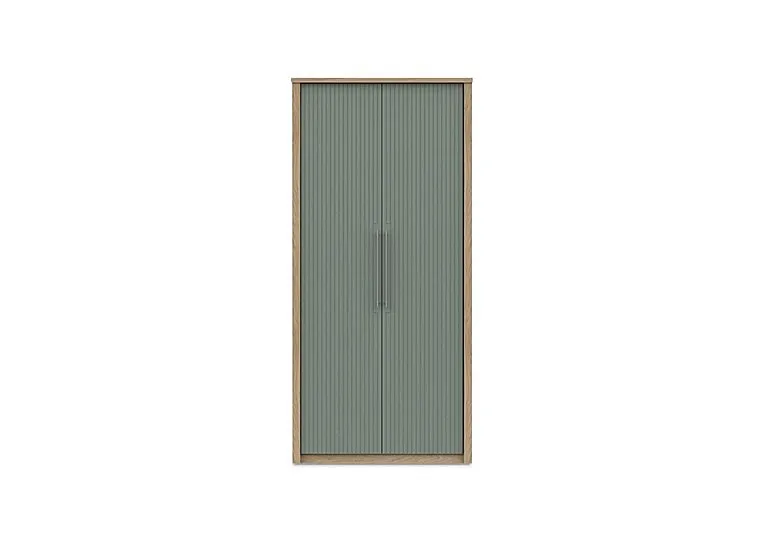 Chelsea 2 Door Wardrobe with Silver Handles