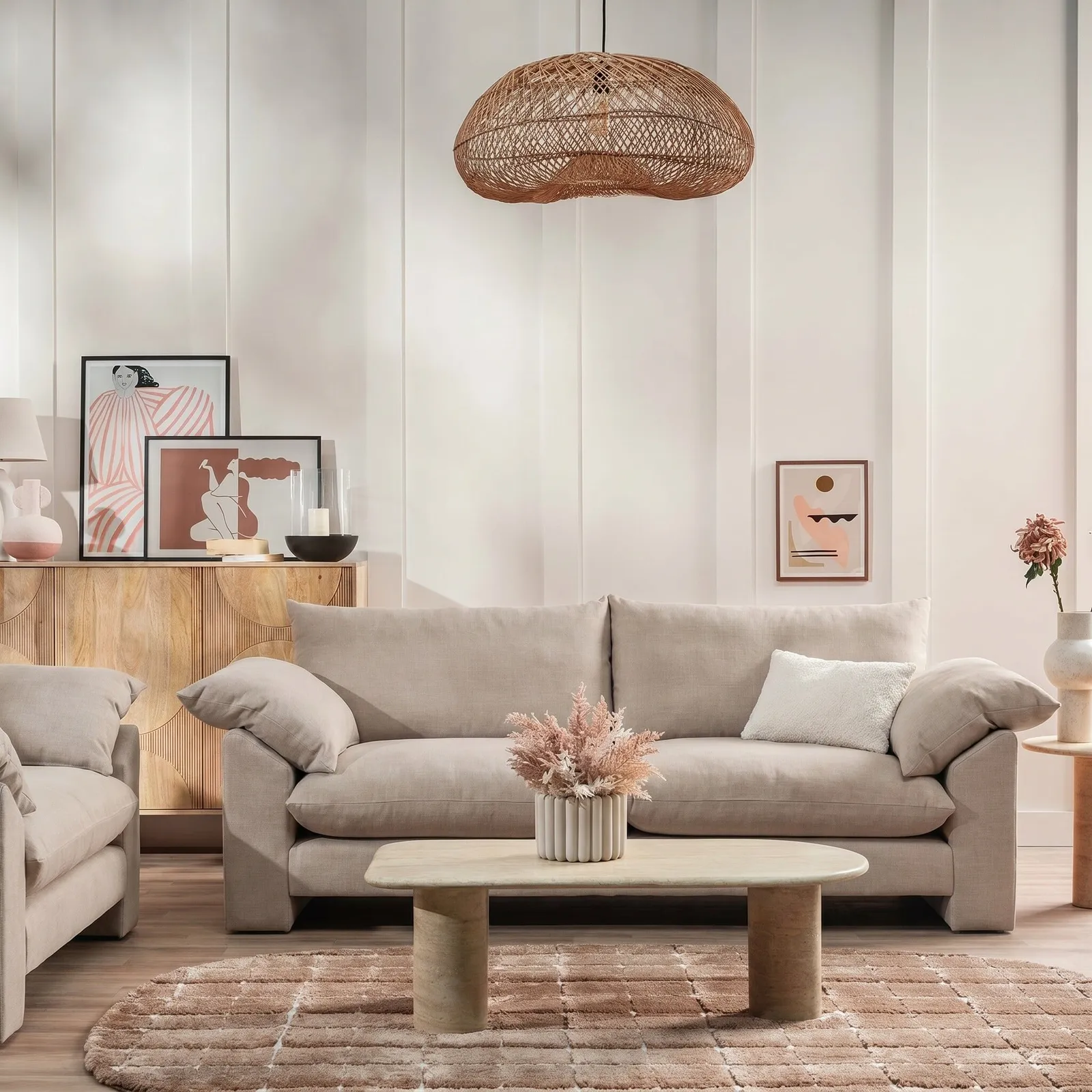 Hoxton Extra Large Sofa, Grey Fabric | Barker & Stonehouse 3