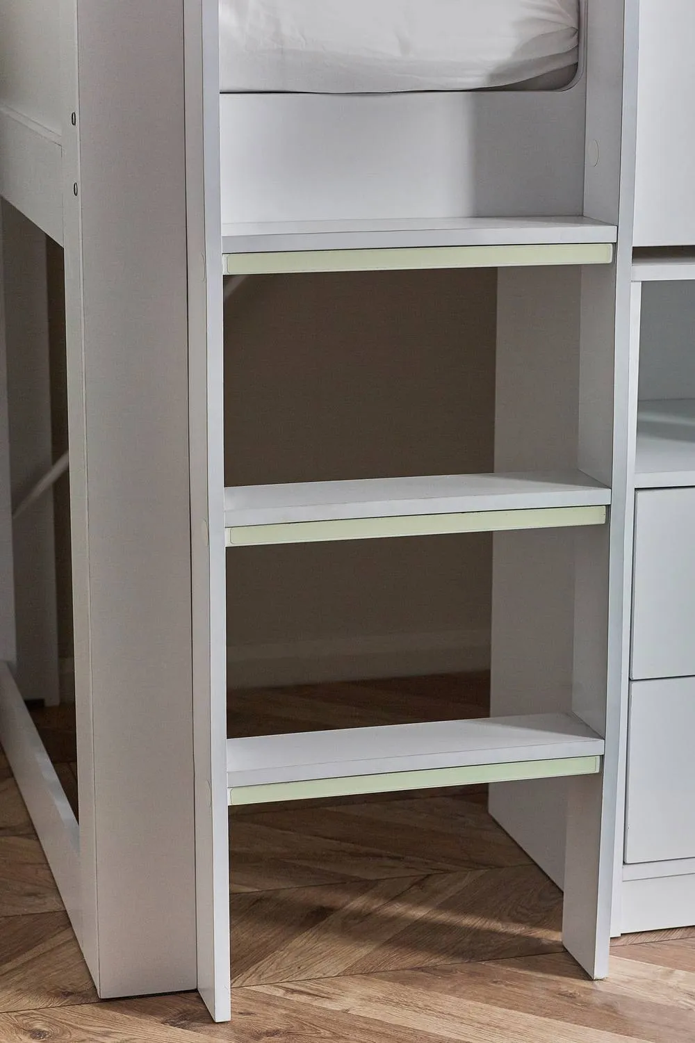 Julian Bowen Otis Single White Midsleeper Cabin Bed with Desk 6