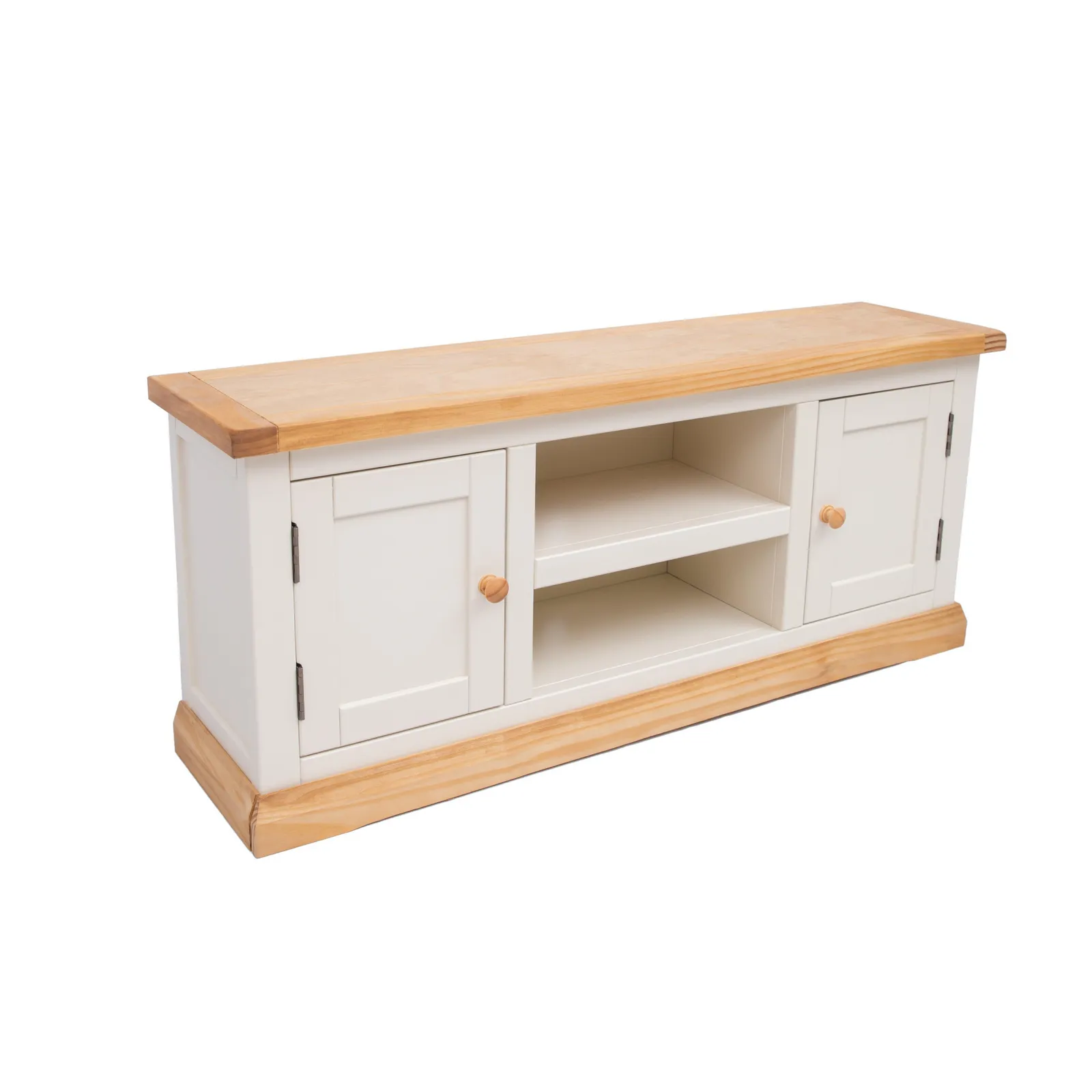 Cabinet Bits Trevi Off-White 2 Door TV Cabinet Wood Knob 3