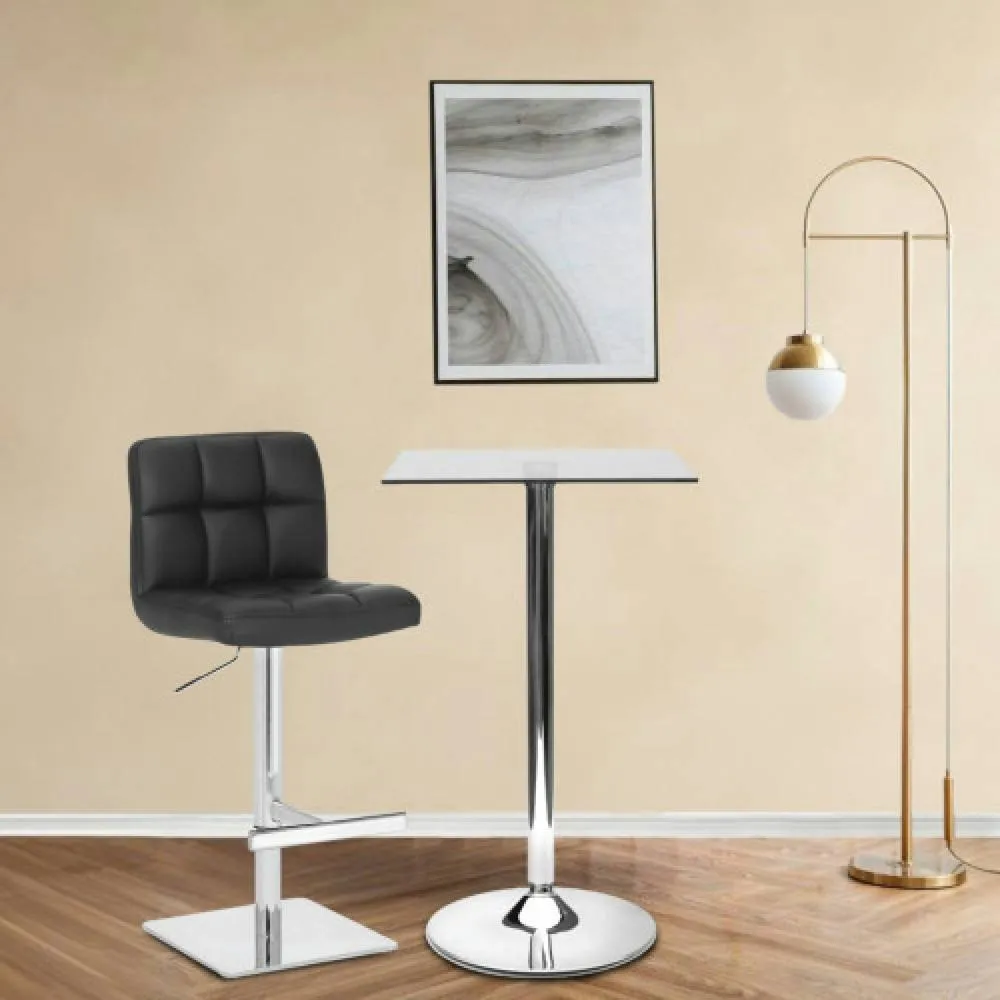 netfurniture Horizon Poseur Table Square Clear Glass 2