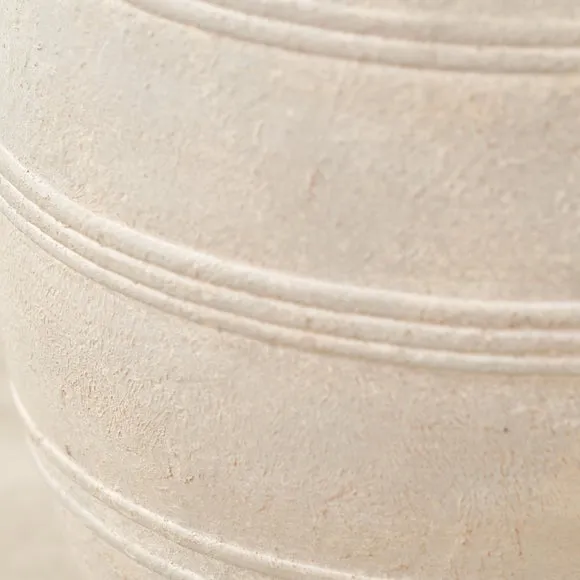 Grey Wash Fibrestone Decorative Vase with Handles 2