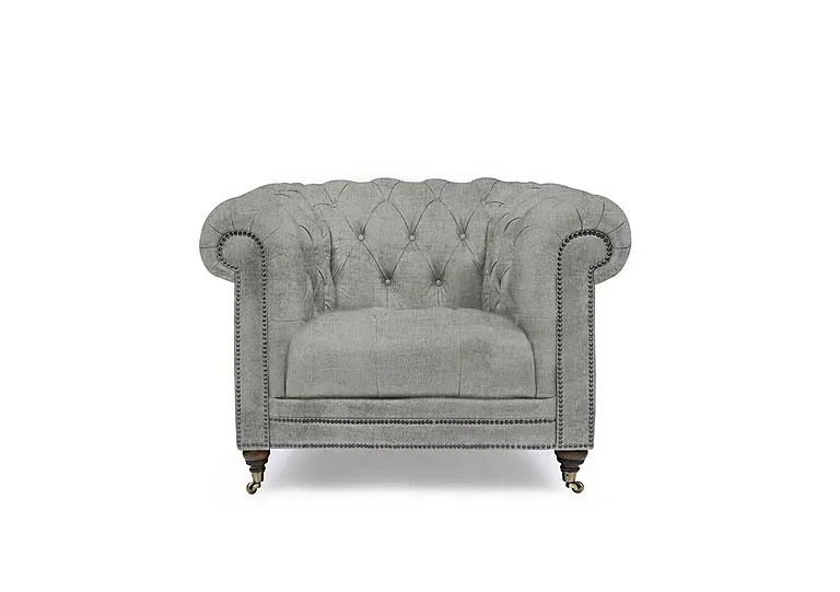 Walter Fabric Chesterfield Chair - Doves Tale