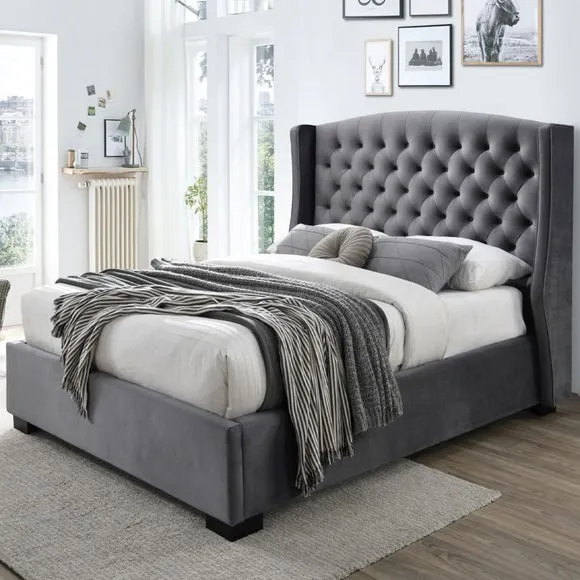 Ambassador Ottoman Bed Frame, Velvet 2