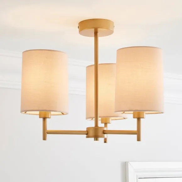 Prescot 3 Light Semi Flush Ceiling Light 1