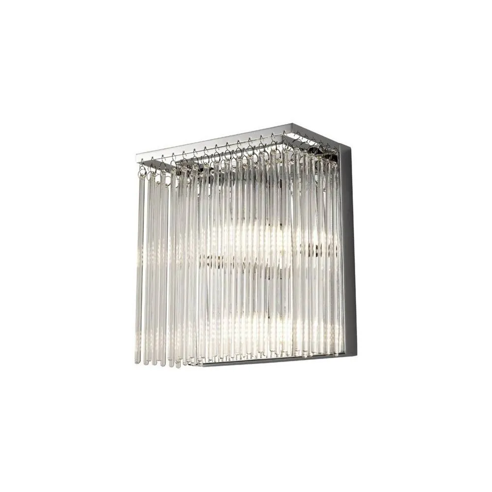 Netlighting Zanthe Wall Lamp 3 Light Polished Chrome Clear Glass in Silver