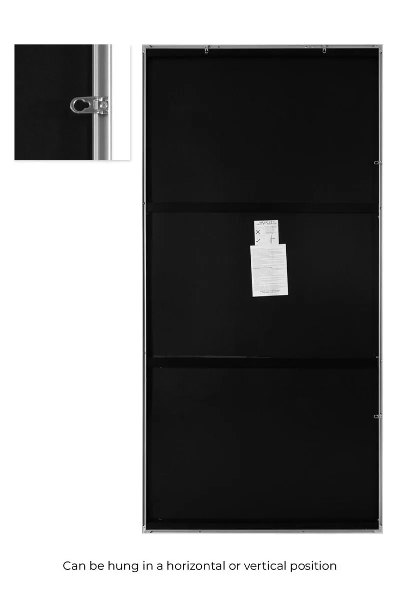 MirrorOutlet Silver Aluminium Edged Wall Mirror 79" X 39" (200CM X 100CM) 4