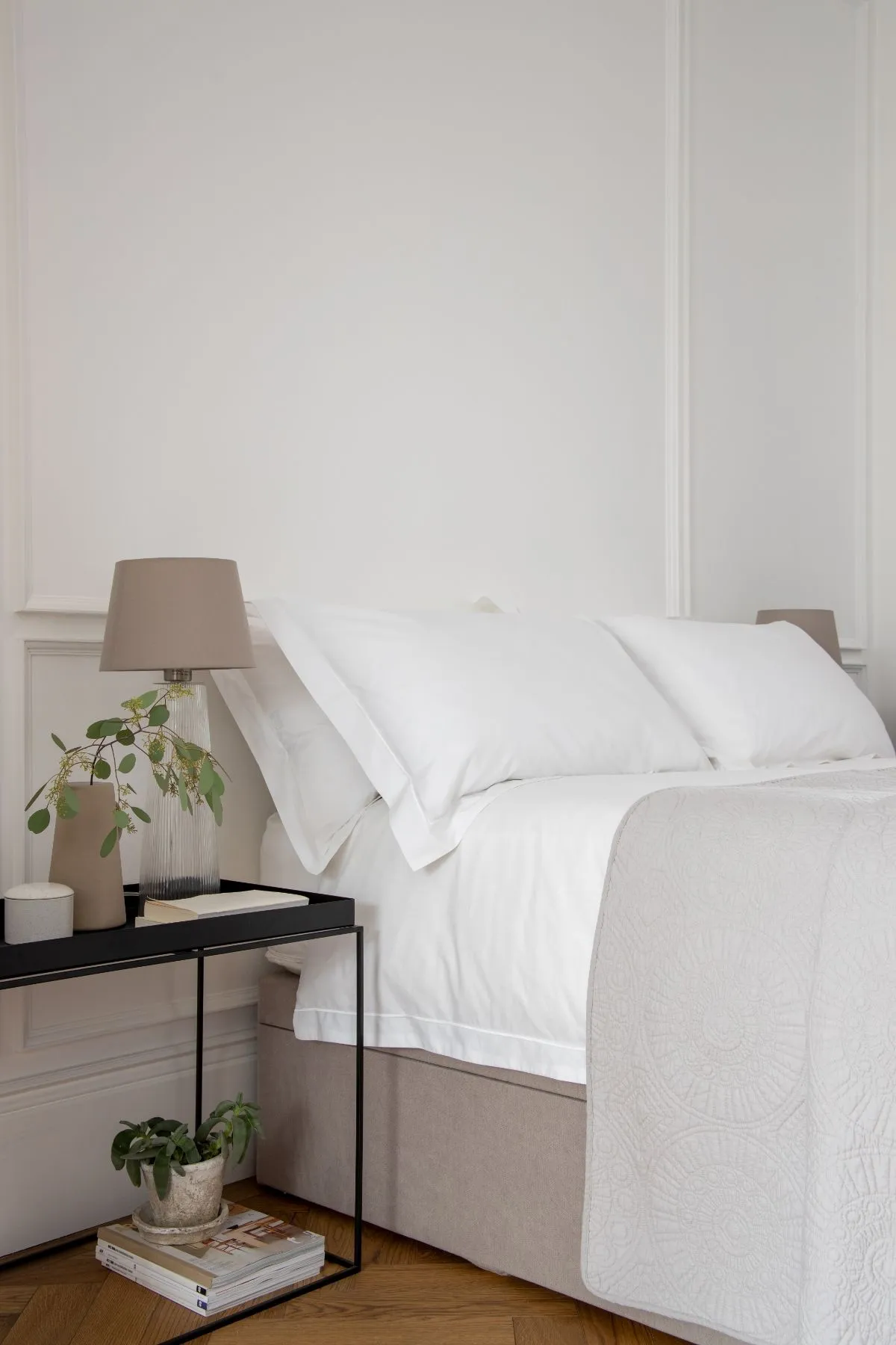 Soak&Sleep White 200TC Egyptian Cotton 40cm Fitted Sheet