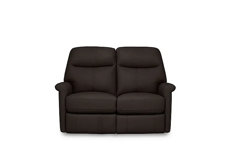 Compact Collection Lille 2 Seater Leather Sofa - Dark Chocolate