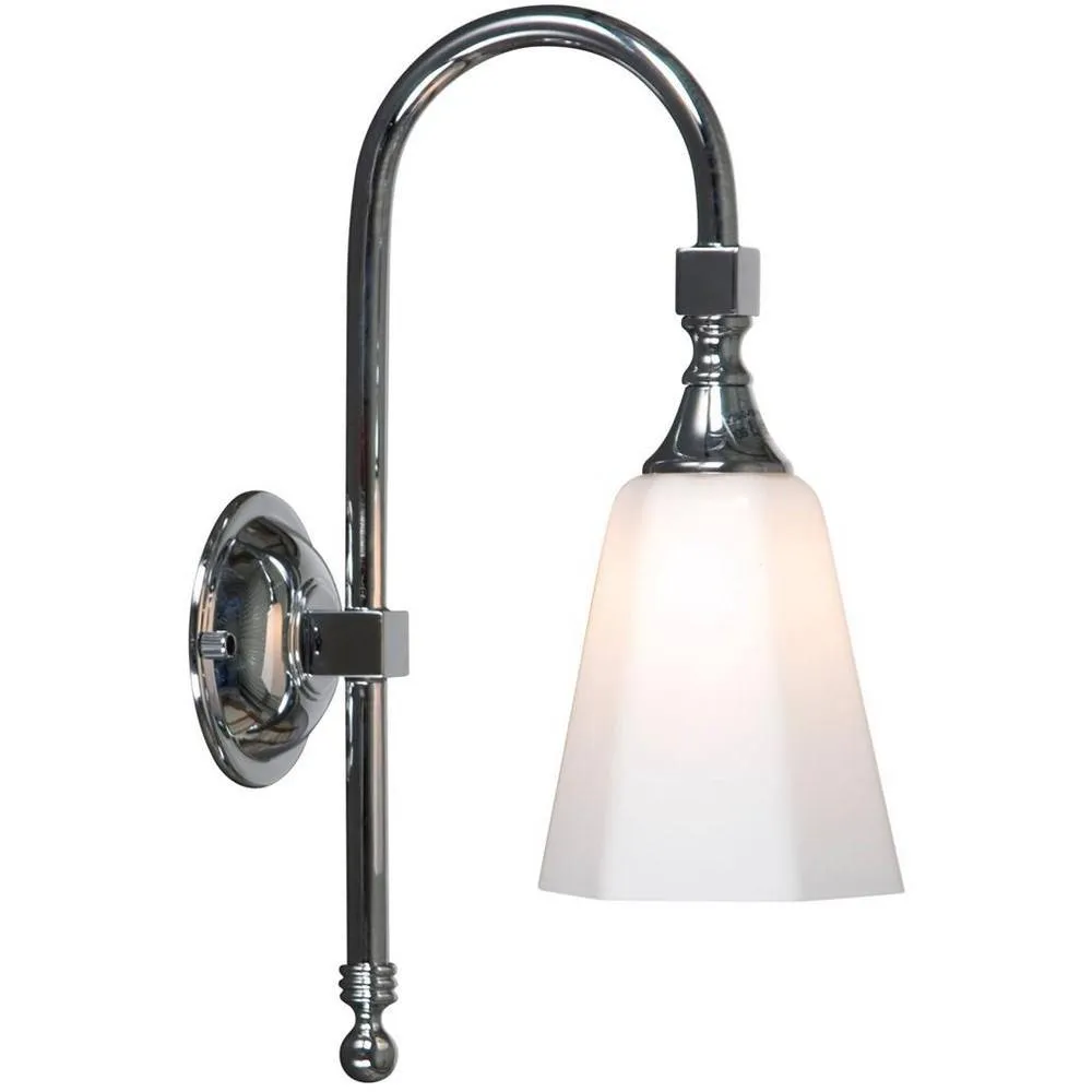 Netlighting Classic Bathroom Wall Light Chrome IP44 in Silver