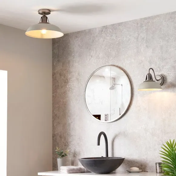 Oraya Bathroom Flush Ceiling Light 5