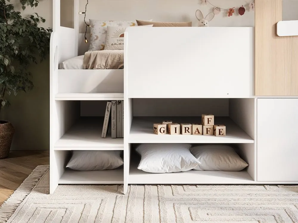 Flair Dreamland House Bed with Storage White & Oak 5