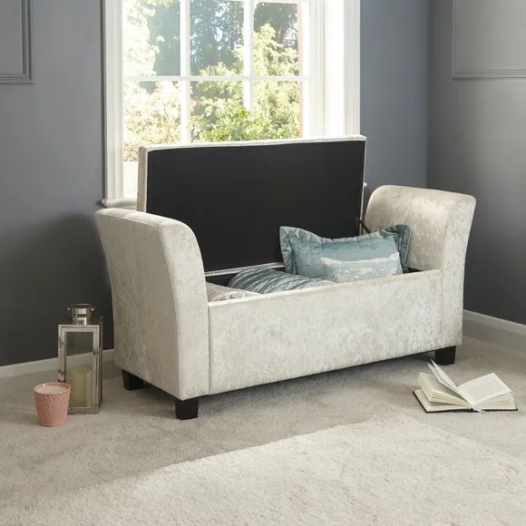 Verona Crushed Velvet Ottoman Window Seat 2