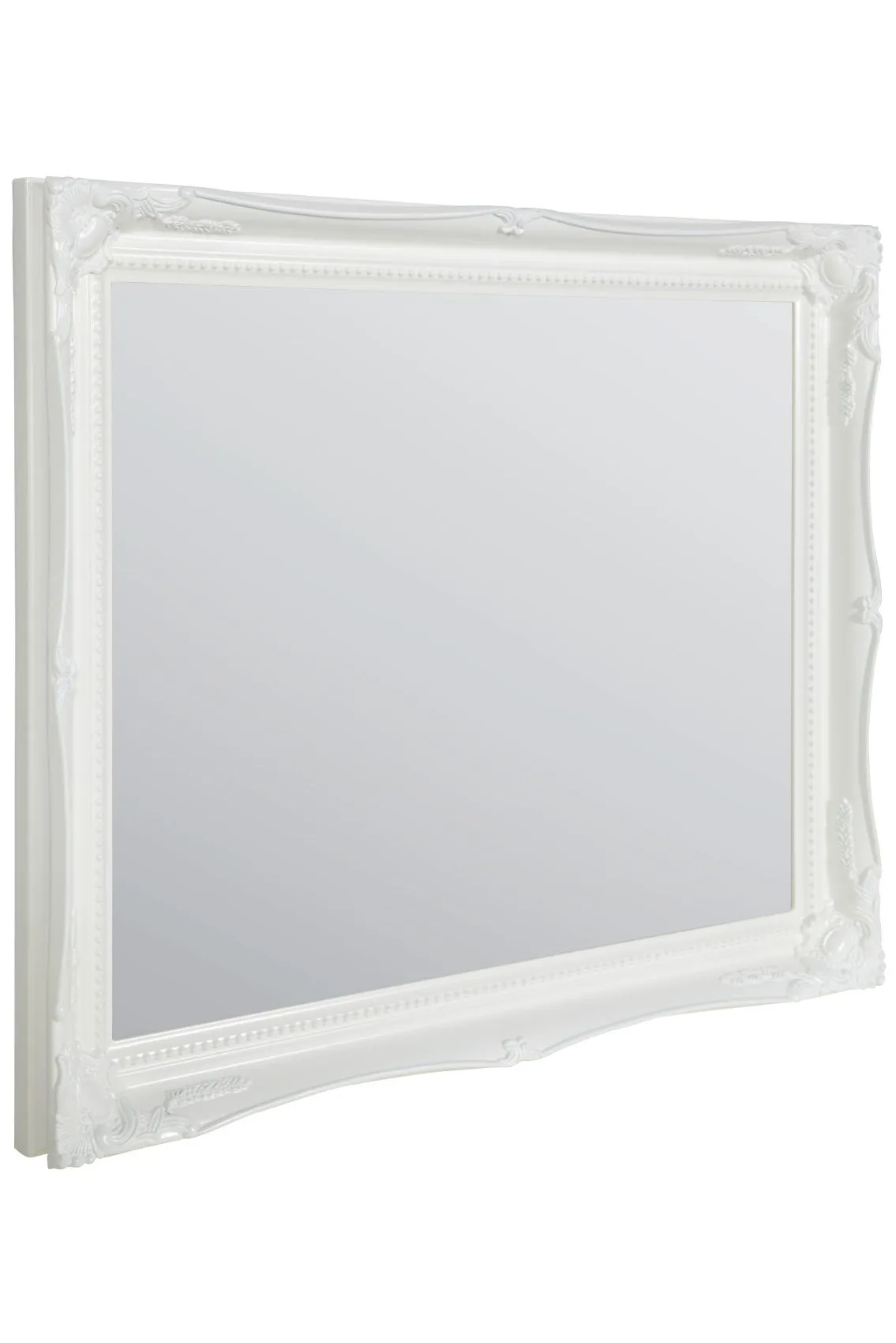 MirrorOutlet Fraser White Small Beaded Mirror 61cm x 51cm 3