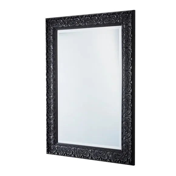 Yearn Carved Antique Bevelled Rectangle Wall Mirror 2