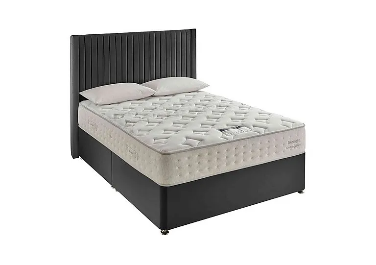 Revitalise Restore 1600 Divan Set - Super King - Smooth Velvet Charcoal