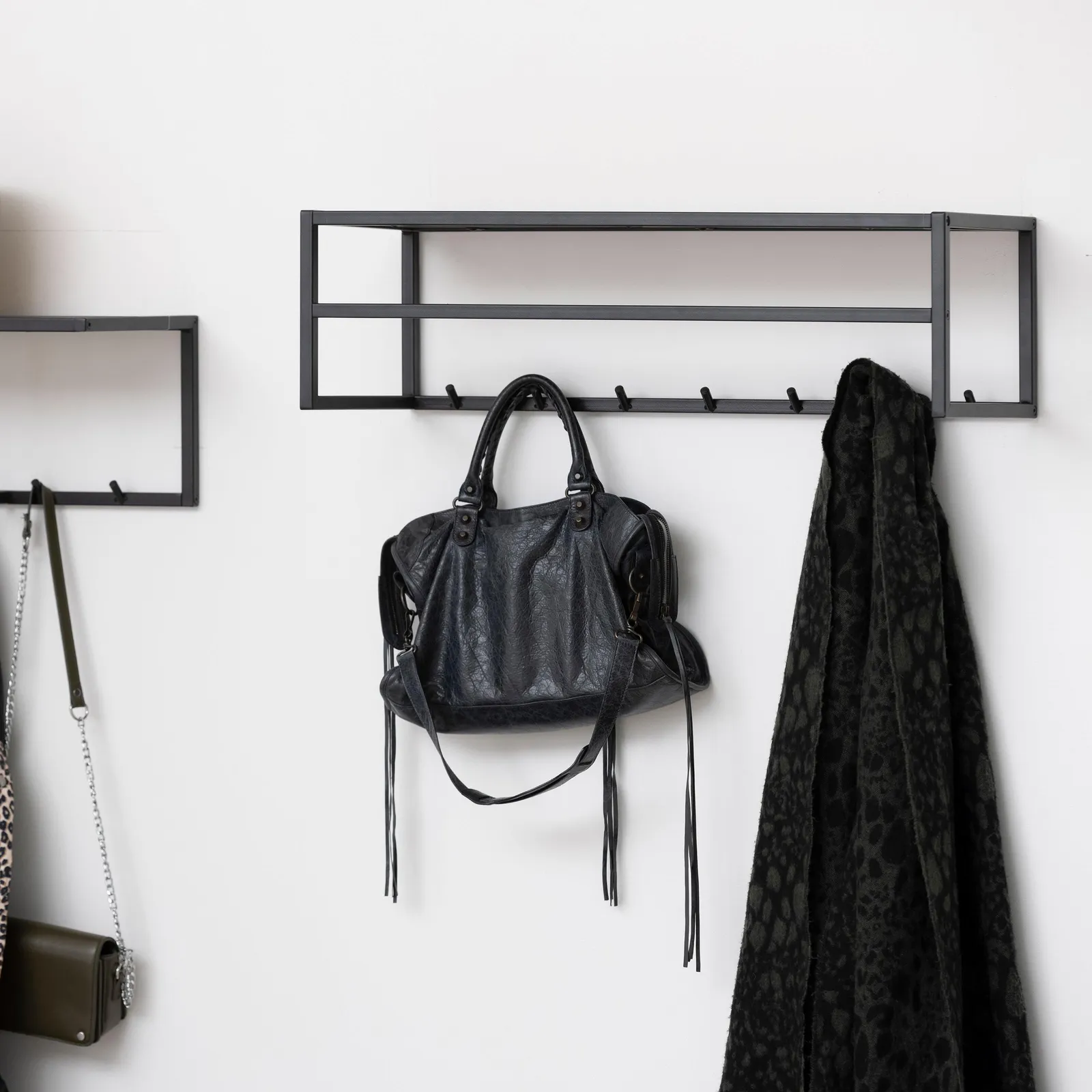 Furniture To Go Seaford Coat Rack in Black & Oak 3