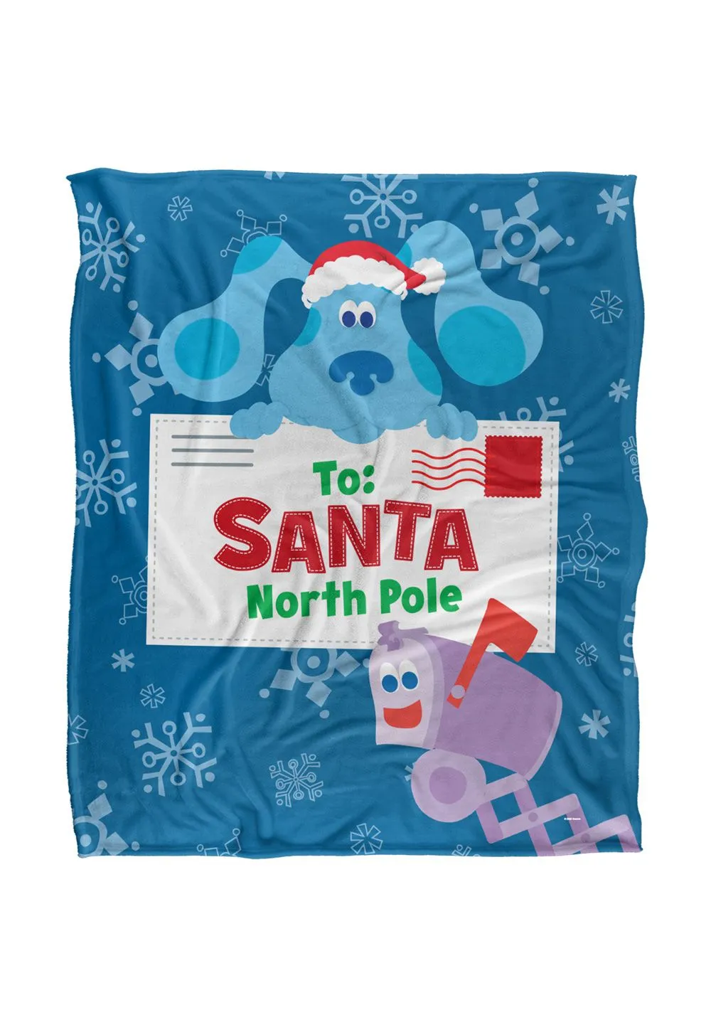 Blues Clues Blue To Santa Letter Silky Touch Super Soft Throw Blanket 152 X 127 cm in White