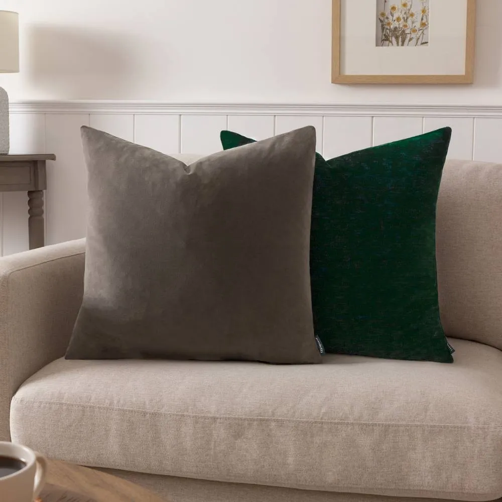 Paoletti Sunningdale Plain Velvet Cushion in Black 4