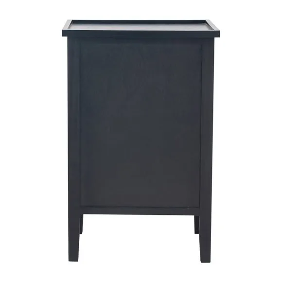 Pacific Chelmsford 3 Drawer Bedside Table, Black Painted Pine 5