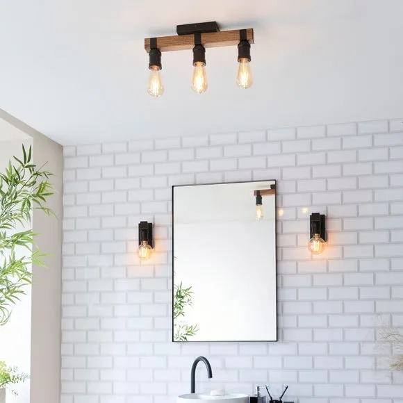 Fulton Industrial Bathroom Wall Light 5