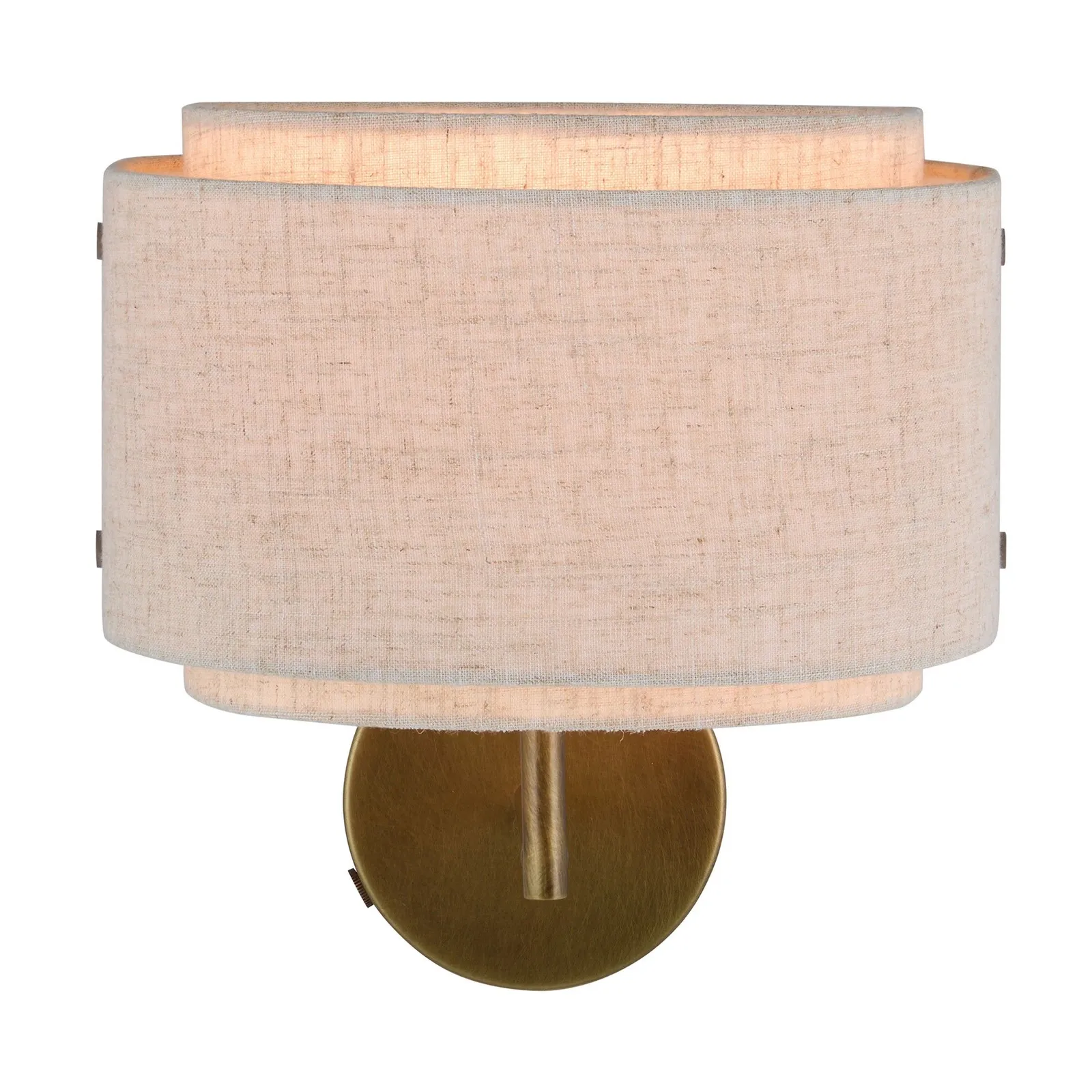 Nordlux Takai Wall Light Beige Textile E27 Switch Plug In/Mains 3