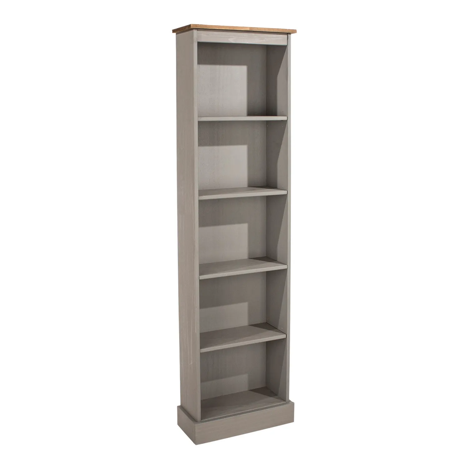 Corona Grey Tall Narrow Bookcase Grey