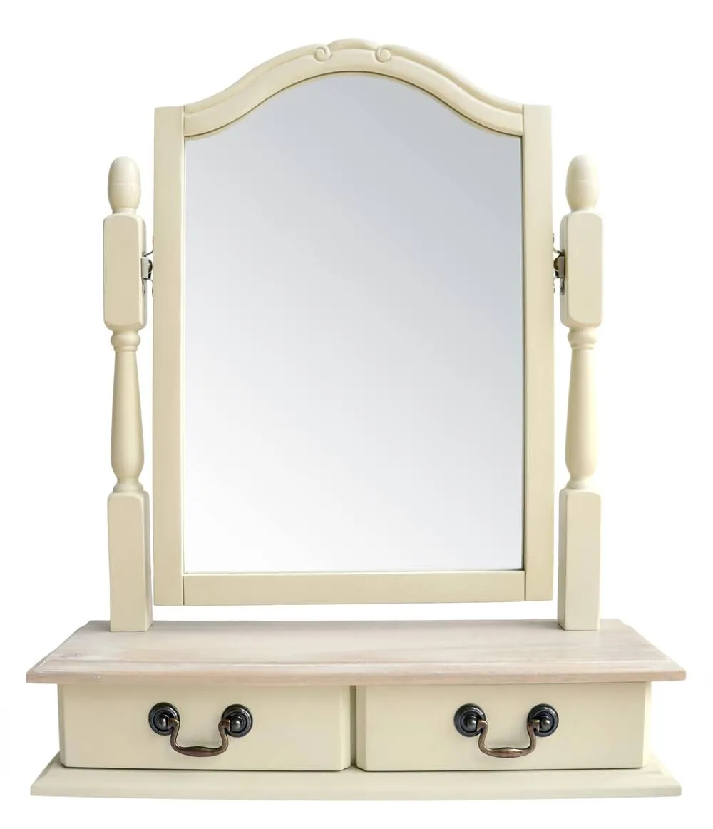Statement Furniture Juliette Trinket Mirror in Ivory 3