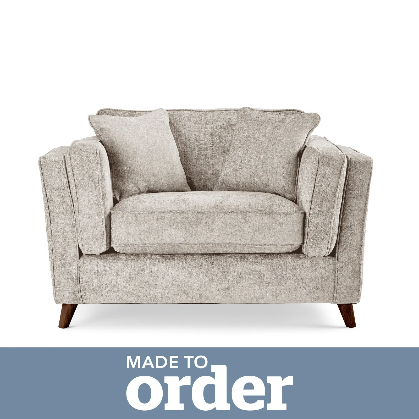 Arabella Snuggle Chair Luxury Chenille Brown