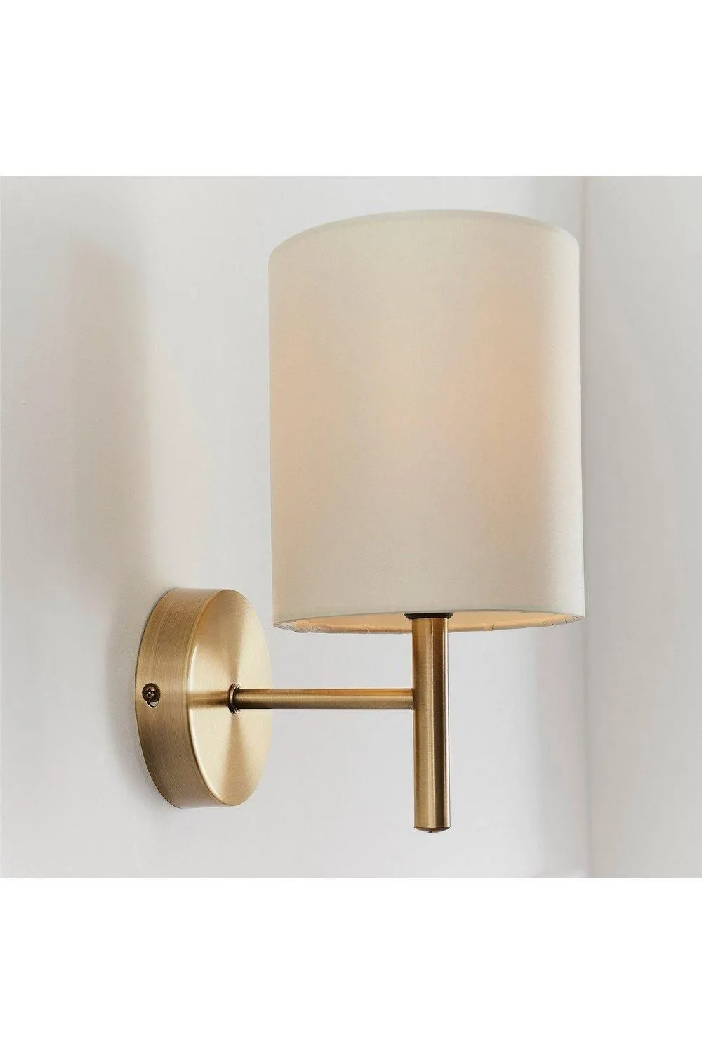 Netlighting Brio 1 Light Indoor Wall Light Antique Brass E14 in Gold 4