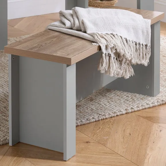 Highgate Dining Table with 2 Benches, Oak Effect 2