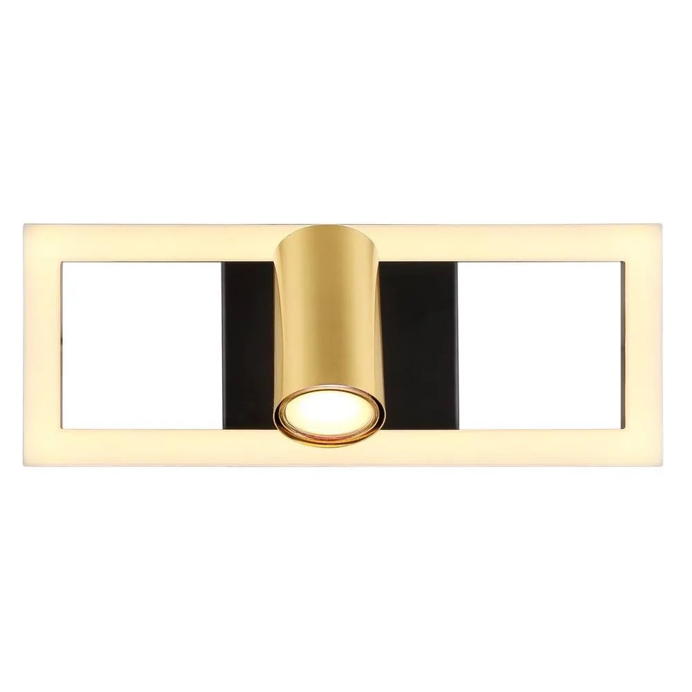 Netlighting Marrie 1 Rectangle Integrated LED Wall Lamp Matt Black 8x LED 3000K 4