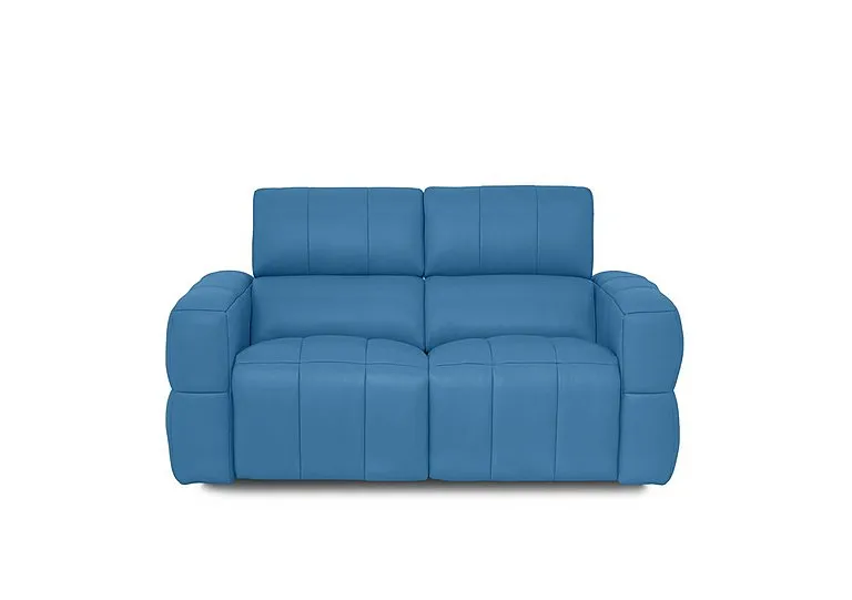 Cube Leather 2 Seater Power Recliner Sofa with Power Headrests