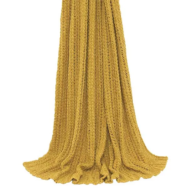 Knitted Ochre Throw