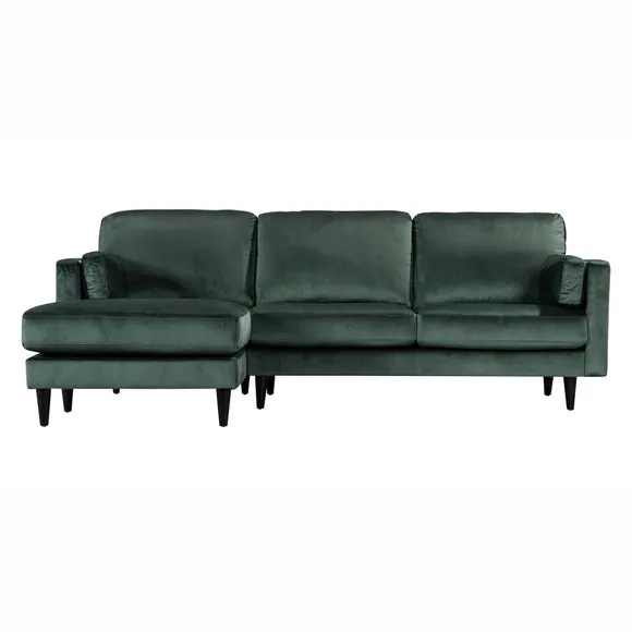 Sheldon Velvet Left Hand Corner Chaise Sofa
